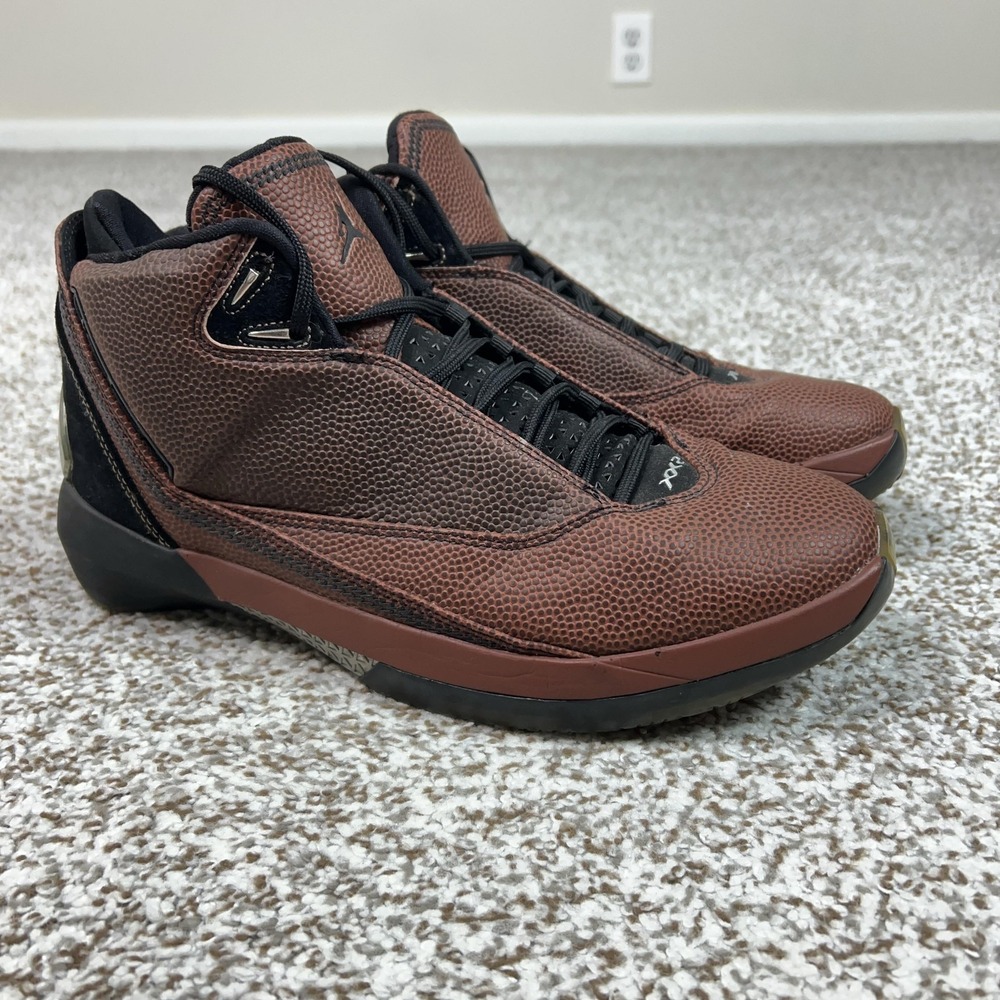 Jordan Shoes Mens Size 9.5 Brown Air Jordan 22 OG Basketball Leather Sneakers